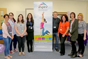 Aspire staff pictured at the Bentley Hub
