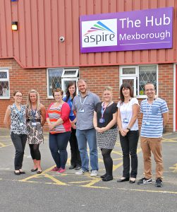Aspire staff pictured at the Mexborough Hub