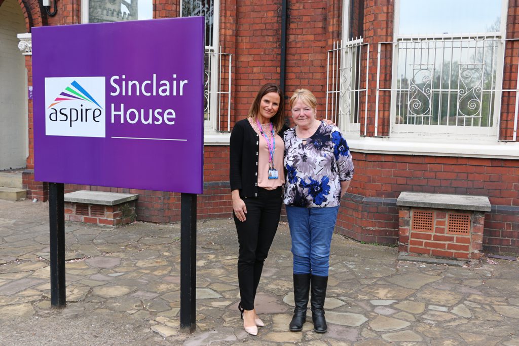 Sandra Hardy of Aspire Drug and Alcohol Service (left) pictured with Support 4 Change Group member Sheila Seymour.