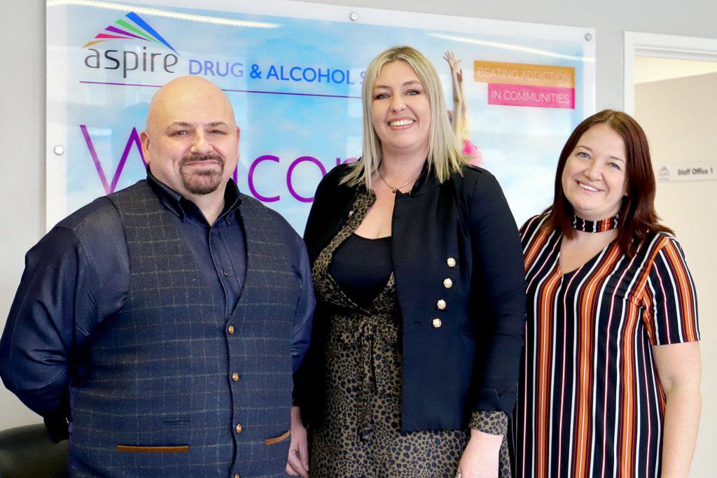 (Left to right): Kevin Westwood, Lead Clinical Director Clouds Community Counselling Service; Annmarie Helgesen, Associate Practice Manager Clouds; and Laura Jarvis, Aspire Team Leader.