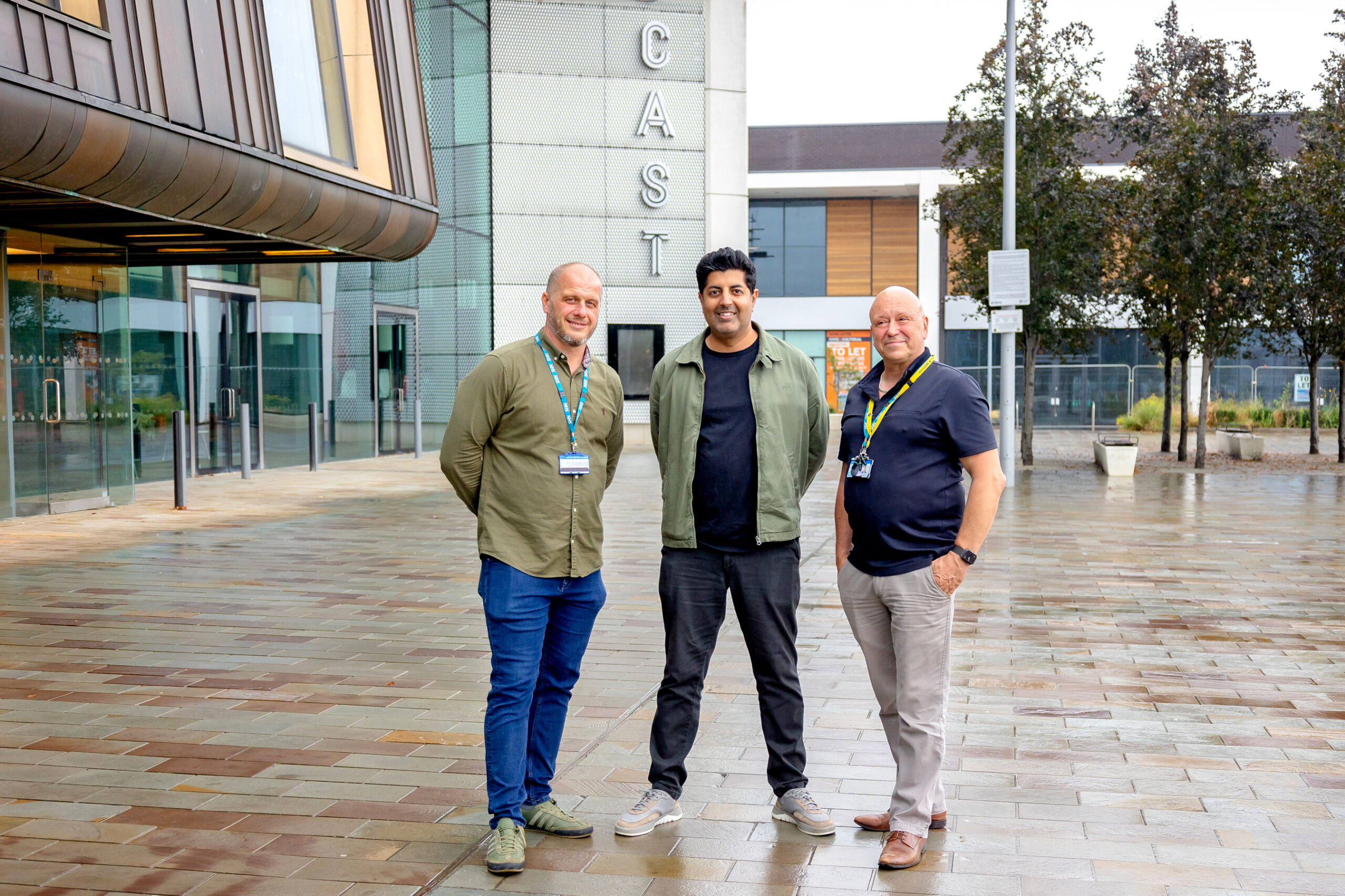 Pictured left to right: Stuart Green, Aspire Service Manager; Rajnish Madaan, Film Maker; and Neil Firbank, Senior Group Work Practitioner at Aspire.